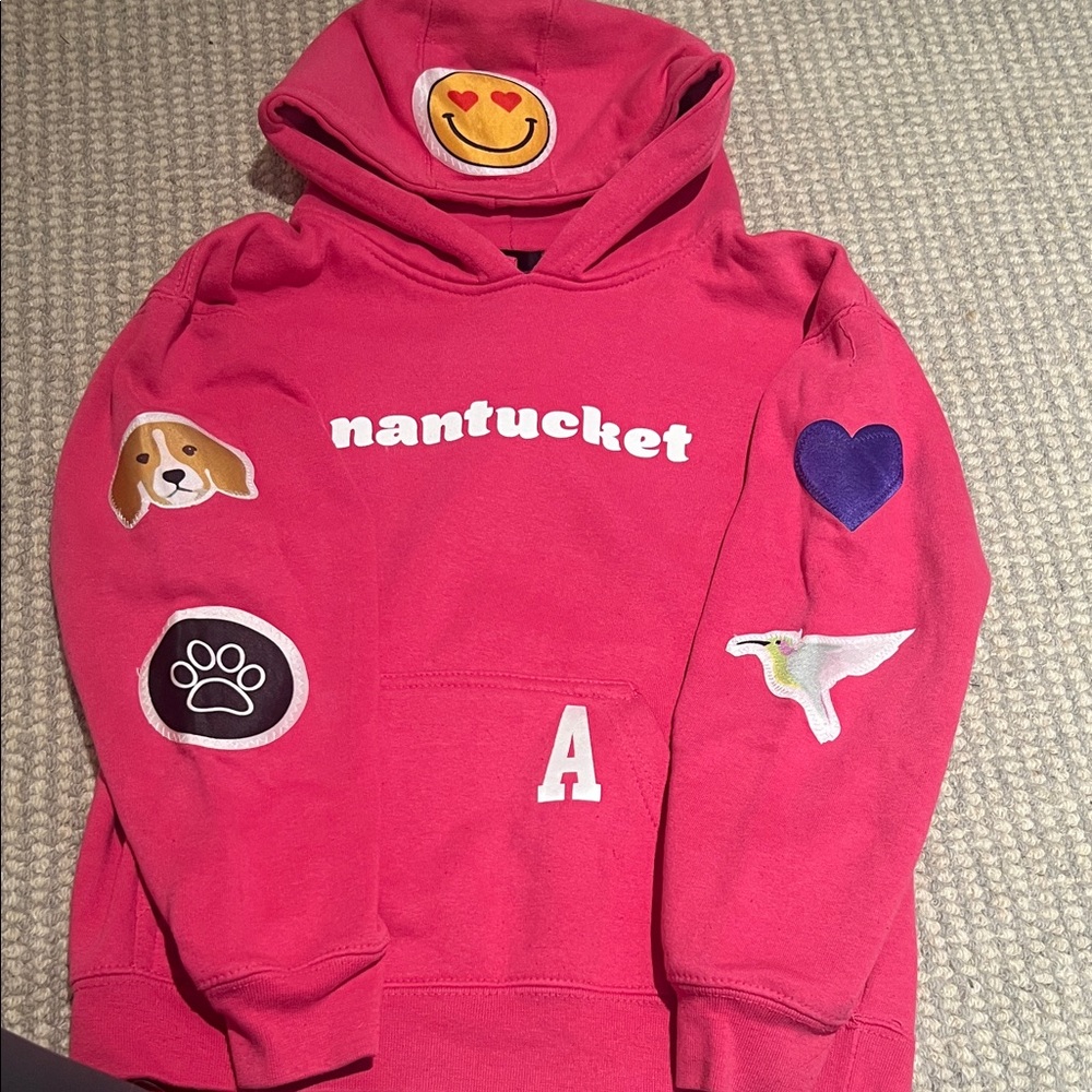 Kids' Pink Hoodie with Fun Patches